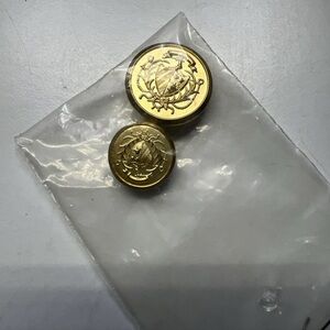 Waterbury Blazer Buttons Vintage Gold Shield Shank Men's Replacement Sm & LG Set